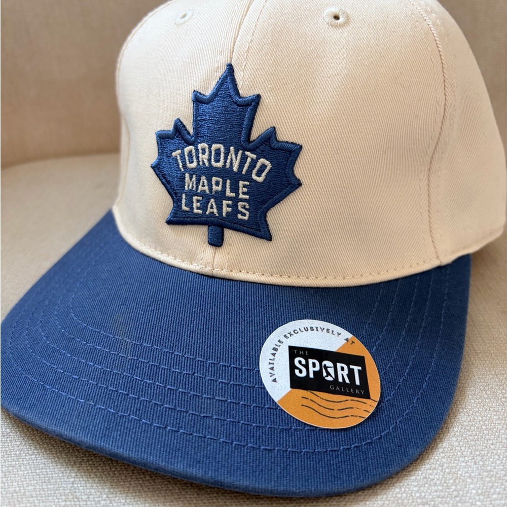 Sport Gallery Exclusive Toronto Maple Leafs Vintage Style Blue and Cream Cap